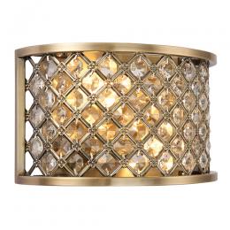 2 Light Wall Light Antique Brass 
