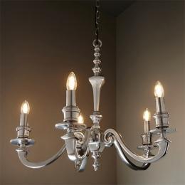 5 Light Ceiling Light Polished Aluminium 