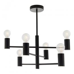 6 Light Ceiling Light Matt Black 