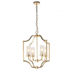 4 Light Ceiling Light Satin Brass 