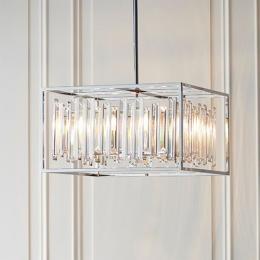 LED 6 Light Pendant Ceiling Light Polished Chrome 