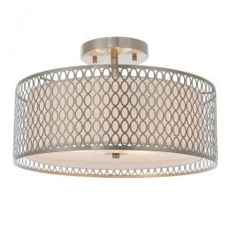 Semi Flush Ceiling Light Satin Nickel 