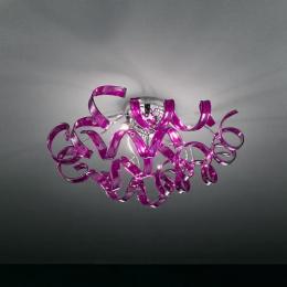 LED Designer Modern Wall or Ceiling Light Glass and Polished Chrome 