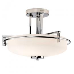 188-13802  Bathroom Semi-Flush Ceiling Light Polished Chrome 