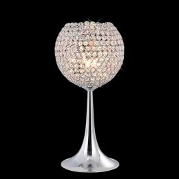 356-13816 Antonia 3 Light Crystal Table Lamp Polished Chrome 