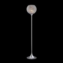 356-13819 Antonia 5 Light Floor Lamp Polished Chrome and Crystal 