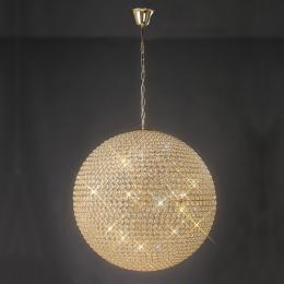 356-13824 Antonia 12 Light Pendant Light French Gold and Crystal 