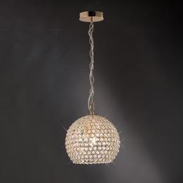 356-13825 Antonia 4 Light Pendant Light French Gold and Crystal 