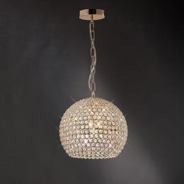 356-13826 Antonia 5 Light Pendant Light French Gold and Crystal 