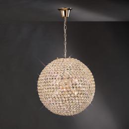 356-13827 Antonia 7 Light Pendant Light French Gold and Crystal 