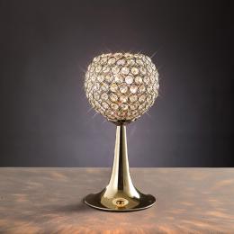 356-13829 Antonia 2 Light Crystal Table Lamp French Gold and Crystal 
