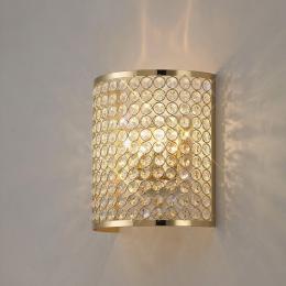 356-13833 Antonia 2 Light Wall Light French Gold and Crystal 