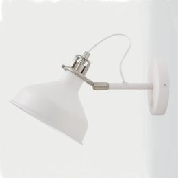 Wall Light Sand White and Satin Nickel 