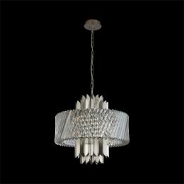 356-13868 Lorenzo 9 Light Crystal Ceiling Light Satin Nickel 