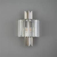 356-13870 Lorenzo 2 Light Crystal Wall Light Satin Nickel