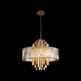 356-13874 Lorenzo 13 Light Crystal Ceiling Light Brass 