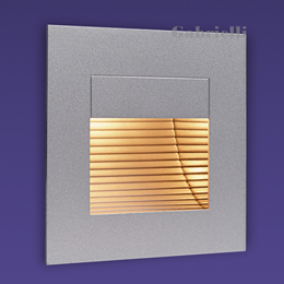 Recessed Wall Light Satin Steel 