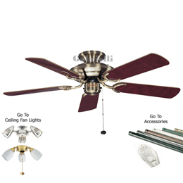 42 inch Mayfair Ceiling Fan Antique Brass 