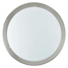 158-2021  LED Small Flush Ceiling Light Nickel Frosted 