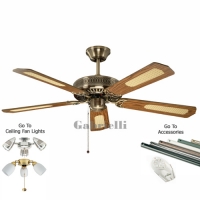 207-203  52 inch Classic Ceiling Fan Antique Brass