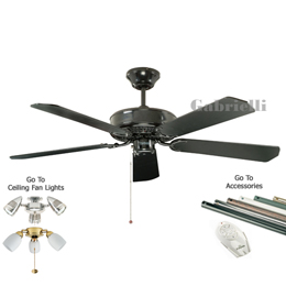 52 inch Classic Ceiling Fan Black 