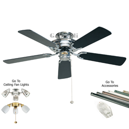 42 inch Mayfair Ceiling Fan Polished Chrome 