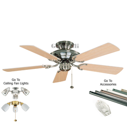 42 inch Mayfair Ceiling Fan Stainless Steel 