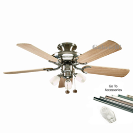 42 inch Mayfair Combi Ceiling Fan Stainless Steel 