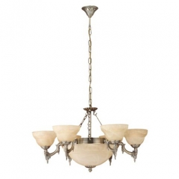 LED 9 Light Ceiling Light Antique Brass 