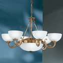158-2490  LED 8 Light Ceiling Light Antique Brass