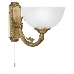LED 1 Light Wall Light Antique Brass 