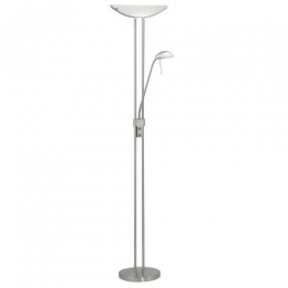 158-2678  Floor Uplighter Nickel Frosted 