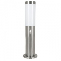 163-2908  Outdoor PIR Pedestal Lamp Nickel Frosted 