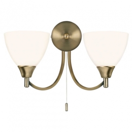 734-3368 Alberto LED 2 Light Wall Light Antique Brass 