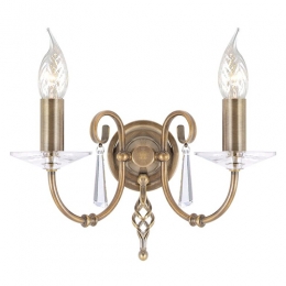 181-4173 Abati LED 2 Light Wall Light Antique Brass 