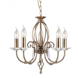 181-4180 Abati LED 5 Light Ceiling Light Antique Brass 