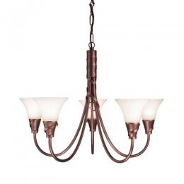 180-4240 Emilio LED 5 Light ceiling Light Copper Patina 