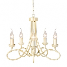 180-4247 Ottavio LED 5 Light Ceiling Light Ivory and Gold 