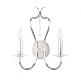 180-4254 Pinardi LED 2 Light Wall Light Polished NIckel 