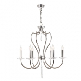 180-4258 Pinardi LED 6 Light Ceiling Light Polished Nickel 