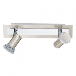 LED 2 Light Spotlight Nickel Matt 