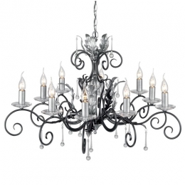 180-5015 Amati LED 10 Light Ceiling Light Black Silver 