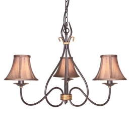 180-5072 Vincenzo LED 3 Light Ceiling Light Rust Gold Patina 