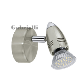 LED 1 Light Spotlight Satin Nickel Polished Chrome 