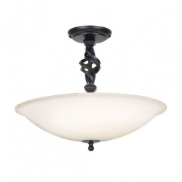 180-5207 Peppino LED Semi-Flush Ceiling Light Black 