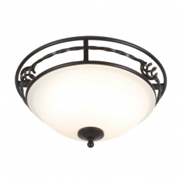 180-5208 Peppino LED Flush Ceiling Light Black 