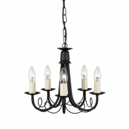 180-5275 Minardi LED 5 Light Ceiling Light Black 