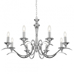 LED 8 Light Ceiling Light Polished Chrome 