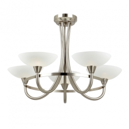 734-5965 Cervelli LED 5 Light Ceiling Light Satin Chrome 