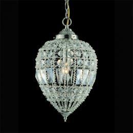 LED Large 1 Light Pendant Light Polished Chrome 